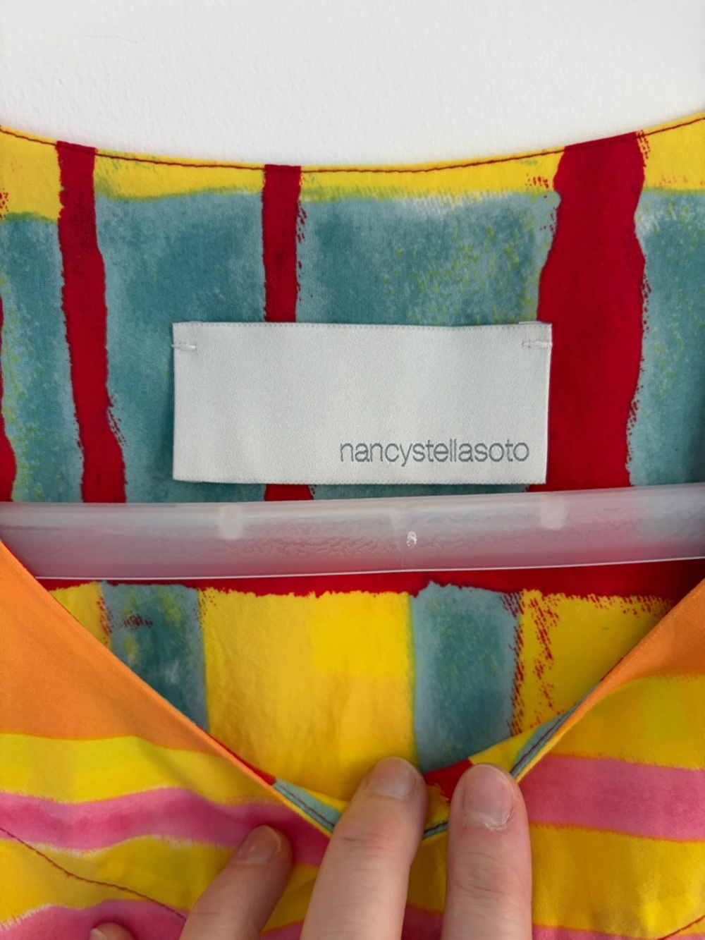 Multicolor Striped Midi Dress - Bright Pink & Yellow - Picture 2 of 6